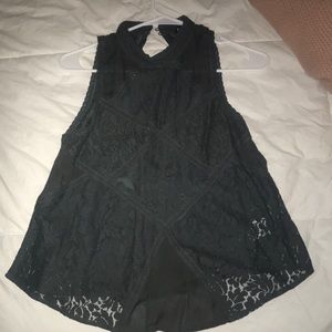Gray, lace tank top